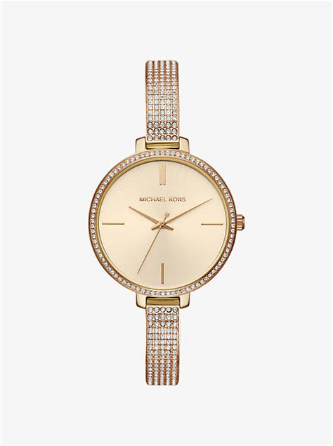 michael kors jaryn pavé gold tone watch|Michael Kors Women's Jaryn Three.